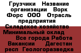 Грузчики › Название организации ­ Ворк Форс, ООО › Отрасль предприятия ­ Складское хозяйство › Минимальный оклад ­ 28 600 - Все города Работа » Вакансии   . Дагестан респ.,Геологоразведка п.